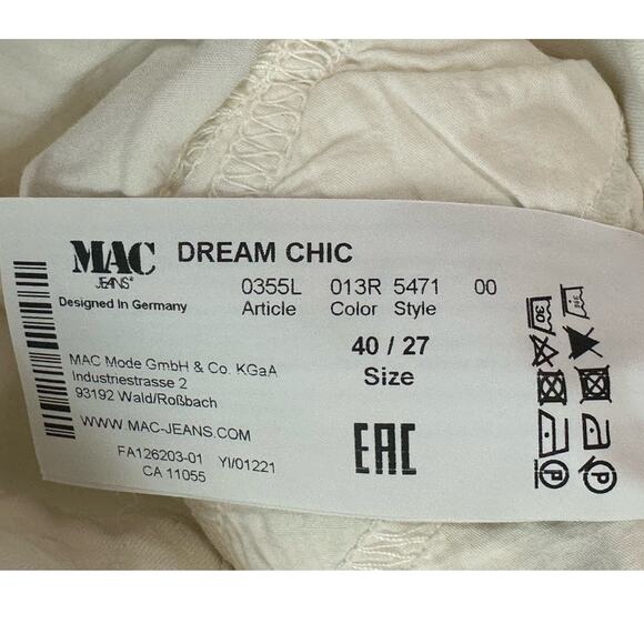Mac jeans Dreams Chic cream crop jeans size 40 - 27 - Picture 4 of 13